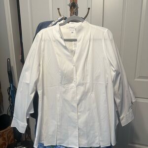 Foxcroft White Button-Front Shirt